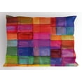 thumbnail image 1 of Ambesonne Abstract Pillow Sham, Rainbow Colors Squares, 26" X 20", Multicolor, 1 of 2