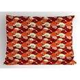 thumbnail image 1 of Ambesonne Abstract Pillow Sham, Retro Spirals Twirls, 26" X 20", Multicolor, 1 of 2