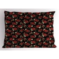 thumbnail image 1 of Ambesonne Abstract Pillow Sham, Shabby Garden Farm Design, 26" X 20", Olive Green Black Red, 1 of 2