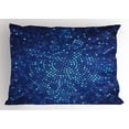 thumbnail image 1 of Ambesonne Abstract Pillow Sham, Spiral Mosaic Dots, 26" X 20", Navy and Violet Blue, 1 of 2