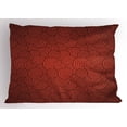 thumbnail image 1 of Ambesonne Abstract Pillow Sham, Spirals Chinese New Year, 36" X 20", Vermilion, 1 of 2