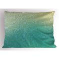 thumbnail image 1 of Ambesonne Abstract Pillow Sham, Tech Vector Pattern, 36" X 20", Jade Green Pale Green, 1 of 2