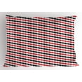 thumbnail image 1 of Ambesonne Abstract Pillow Sham, Zigzag Chevron Lines Art, 26" X 20", Vermilion White, 1 of 2