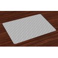 thumbnail image 1 of Ambesonne Abstract Place Mats Set of 4, Classic Curved Lines, Standard Size, Black White, 1 of 4