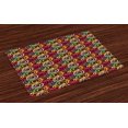 thumbnail image 1 of Ambesonne Abstract Place Mats Set of 4, Curved Spiral Arrows, Standard Size, Multicolor, 1 of 4