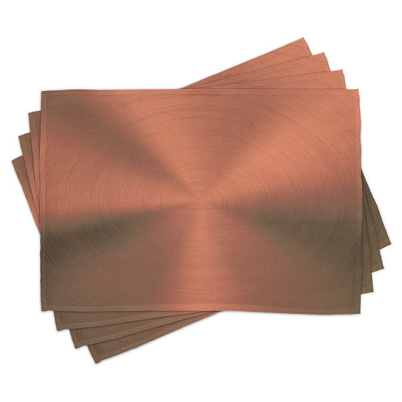 Ambesonne Abstract Place Mats Set of 4, Modern Circle Op Art, Standard Size, Rose Brown