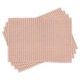 thumbnail image 1 of Ambesonne Abstract Place Mats Set of 4, Rounded Small Shapes, Standard Size, Red Cream, 1 of 6