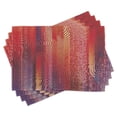 thumbnail image 1 of Ambesonne Abstract Place Mats Set of 4, Wavy Mosaic Pixelated, Standard Size, Multicolor, 1 of 6