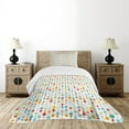 thumbnail image 1 of Ambesonne Abstract Quilted Bedspread Set 2 Pcs, Colorful Large Dots, Twin Size, Multicolor, 1 of 6