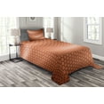 thumbnail image 1 of Ambesonne Abstract Quilted Bedspread Set 2 Pcs, Comb Pattern Waves, Twin Size, Pale Rust, 1 of 3