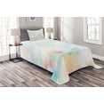 thumbnail image 1 of Ambesonne Abstract Quilted Bedspread Set 2 Pcs, Geometrical Futuristic, Twin Size, Multicolor, 1 of 3