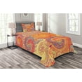 thumbnail image 1 of Ambesonne Abstract Quilted Bedspread Set 2 Pcs, Grunge Sun Boho, Twin Size, Multicolor, 1 of 3