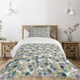 thumbnail image 1 of Ambesonne Abstract Quilted Bedspread Set 2 Pcs, Lollipop Pastel Dots, Twin Size, Multicolor, 1 of 5