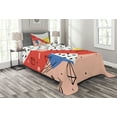 thumbnail image 1 of Ambesonne Abstract Quilted Bedspread Set 2 Pcs, Modern Trippy, Twin Size, Multicolor, 1 of 3