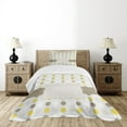 thumbnail image 1 of Ambesonne Abstract Quilted Bedspread Set 2 Pcs, Polka Dots Image, Twin Size, Pale Brown Marigold, 1 of 6