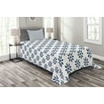 thumbnail image 1 of Ambesonne Abstract Quilted Bedspread Set 2 Pcs, Summer Petals, Twin Size, Indigo White, 1 of 3