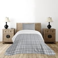 thumbnail image 1 of Ambesonne Abstract Quilted Bedspread Set 2 Pcs, Symmetry Fashion Image, Twin Size, Pale Blue Grey, 1 of 3