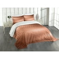 thumbnail image 1 of Ambesonne Abstract Quilted Bedspread Set 3 Pcs, Comb Pattern Waves, Queen Size, Pale Rust, 1 of 5