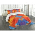 thumbnail image 1 of Ambesonne Abstract Quilted Bedspread Set 3 Pcs, Contemporary Blue Orange, King Size, Multicolor, 1 of 5