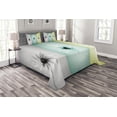 thumbnail image 1 of Ambesonne Abstract Quilted Bedspread Set 3 Pcs, Different Daisy Flower, King Size, Avocado Green Turquoise, 1 of 3