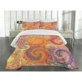 thumbnail image 1 of Ambesonne Abstract Quilted Bedspread Set 3 Pcs, Grunge Sun Boho, Queen Size, Multicolor, 1 of 5