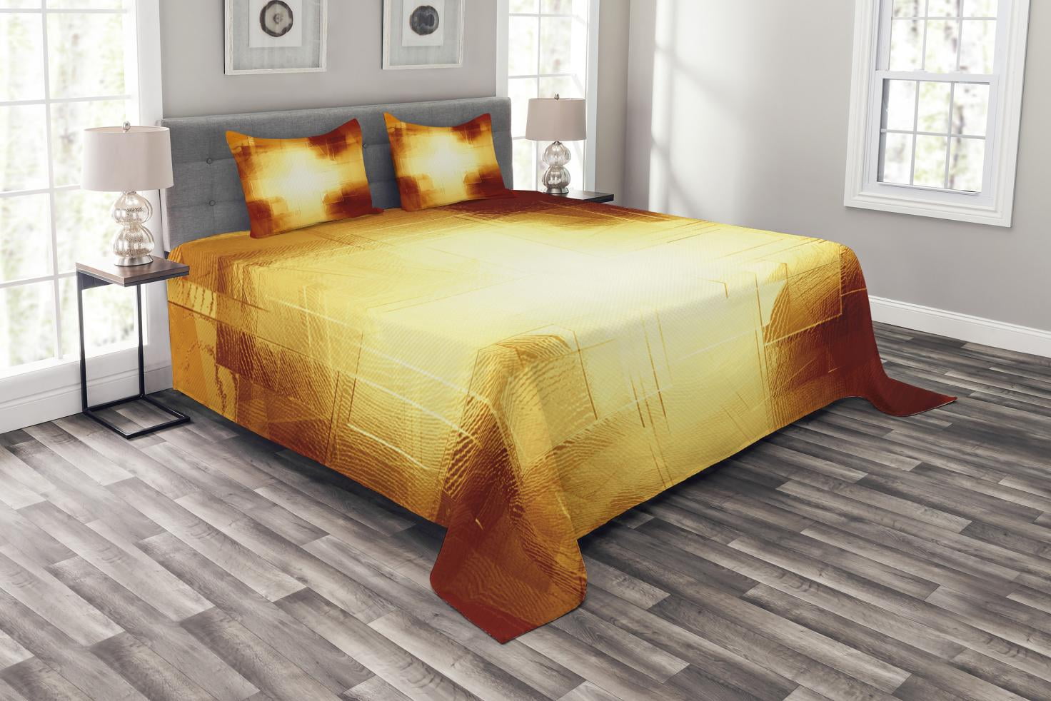 White Quilted Queen Bedspread Set with Pillow Shams