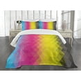 thumbnail image 1 of Ambesonne Abstract Quilted Bedspread Set 3 Pcs, Modern Mosaic, King Size, Multicolor, 1 of 5
