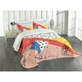 thumbnail image 1 of Ambesonne Abstract Quilted Bedspread Set 3 Pcs, Modern Trippy, Queen Size, Multicolor, 1 of 5