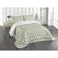 thumbnail image 1 of Ambesonne Abstract Quilted Bedspread Set 3 Pcs, Oval Drop Like Forms, King Size, Purple Black Sky Blue, 1 of 5