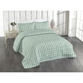 thumbnail image 1 of Ambesonne Abstract Quilted Bedspread Set 3 Pcs, Sketchy Design Geometric, Twin, Cadet Blue and Pale Yellow, 1 of 4