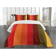 thumbnail image 1 of Ambesonne Abstract Quilted Bedspread Set 3 Pcs, Vertical Striped, Queen Size, Multicolor, 1 of 5