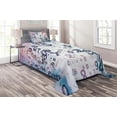 thumbnail image 1 of Ambesonne Abstract Quilted Coverlet 2 Pcs, Digital Code Numbers, Twin Size, Teal Black, 1 of 2