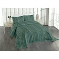 thumbnail image 1 of Ambesonne Abstract Quilted Coverlet 2 Pcs, Minimalist Wavy Stripes, Twin Size, Dark Teal Maroon Marigold, 1 of 4