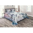 thumbnail image 1 of Ambesonne Abstract Quilted Coverlet 3 Pcs, Digital Code Numbers, Queen Size, Teal Black, 1 of 2