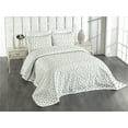thumbnail image 1 of Ambesonne Abstract Quilted Coverlet 3 Pcs, Modern Oval Dots Pattern, King Size, Charcoal Grey Coconut, 1 of 4