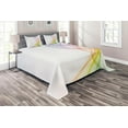 thumbnail image 1 of Ambesonne Abstract Quilted Coverlet 3 Pcs, Rainbow Wavy Smoke, Queen Size, Multicolor, 1 of 2