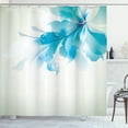 thumbnail image 1 of Ambesonne Abstract Shower Curtain, Blue Ombre Flowers, 69"Wx70"L, Pale Blue and White, 1 of 5
