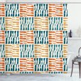 thumbnail image 1 of Ambesonne Abstract Shower Curtain, Brush Stroke Artwork Print, 69"Wx84"L, Ivory Dark Orange, 1 of 1