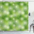 thumbnail image 1 of Ambesonne Abstract Shower Curtain, Circular Rounded Eco, 69"Wx70"L, Hunter Green White, 1 of 3