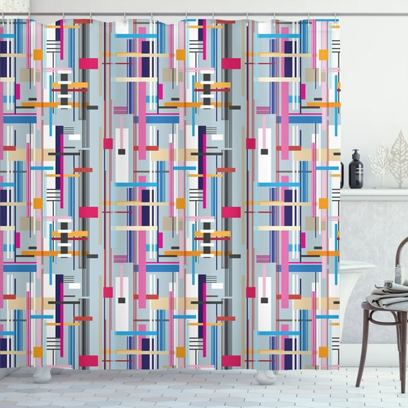 Ambesonne Abstract Shower Curtain, Colorful Modern Art, 69"Wx84"L, Multicolor
