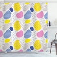 thumbnail image 1 of Ambesonne Abstract Shower Curtain, Colorful Whimsical Art, 69"Wx70"L, Yellow Dark Violet and White, 1 of 4