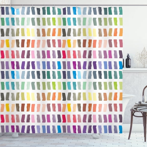 Ambesonne Abstract Shower Curtain, Contemporary Modern Art, 69"Wx84"L, Multicolor