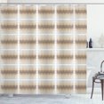 thumbnail image 1 of Ambesonne Abstract Shower Curtain, Damask Inspired Curves, 69"Wx84"L, Beige Brown White, 1 of 2