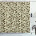 thumbnail image 1 of Ambesonne Abstract Shower Curtain, Florals Bud Swirls, 69"Wx75"L, Brown and Khaki, 1 of 3