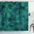 thumbnail image 1 of Ambesonne Abstract Shower Curtain, Geometric Print Triangle, 69"Wx84"L, Jade Green, 1 of 4