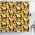 thumbnail image 1 of Ambesonne Abstract Shower Curtain, Graphic Cubes Blocks, 69"Wx84"L, Black Yellow Brown, 1 of 5