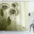 thumbnail image 1 of Ambesonne Abstract Shower Curtain, Grey Flowers Ivy Leaf, 69"Wx84"L, Olive Green Dark Green, 1 of 3