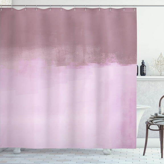 Ambesonne Abstract Shower Curtain, Grunge Style Painting Art, 69"Wx70"L, Lilac Mauve