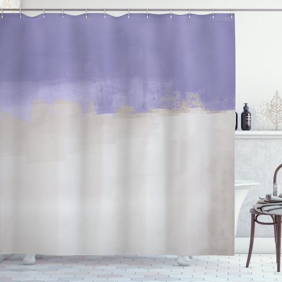 Ambesonne Abstract Shower Curtain, Grunge Style Painting Art, 69"Wx70"L, Pale Grey