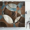 thumbnail image 1 of Ambesonne Abstract Shower Curtain, Grunge Vintage Rounds, 69"Wx70"L, Umber Slate Blue, 1 of 3